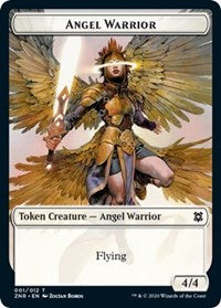 Angel Warrior // Shark Double-sided Token (Challenger 2021) [Unique and Miscellaneous Promos] - Destination Retro