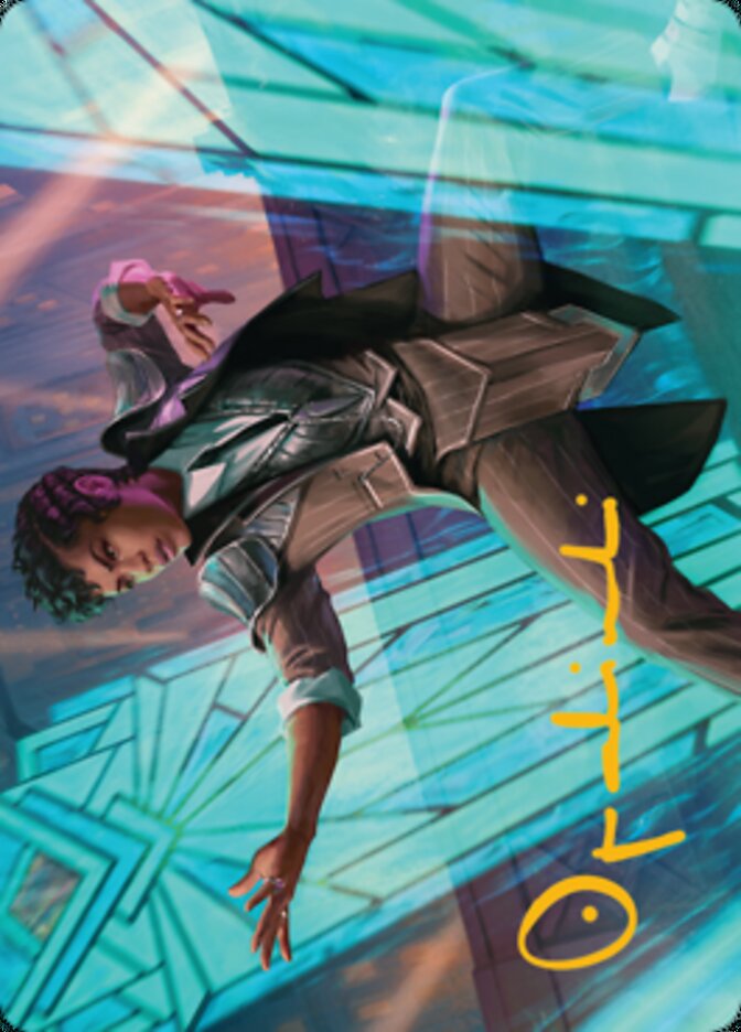 Dapper Shieldmate Art Card (Gold-Stamped Signature) [Streets of New Capenna Art Series] - Destination Retro