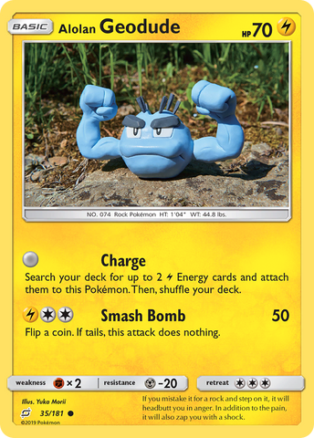 Alolan Geodude (35/181) [Sun & Moon: Team Up] - Destination Retro