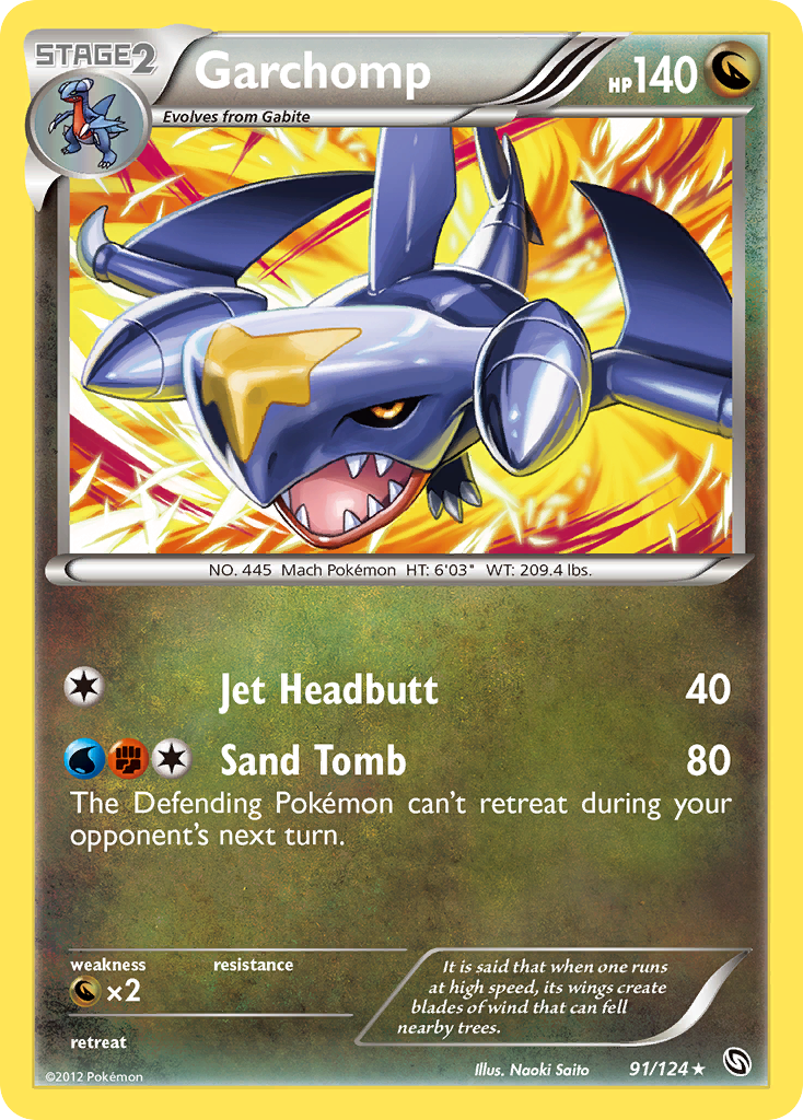 Garchomp (91/124) [Black & White: Dragons Exalted] - Destination Retro