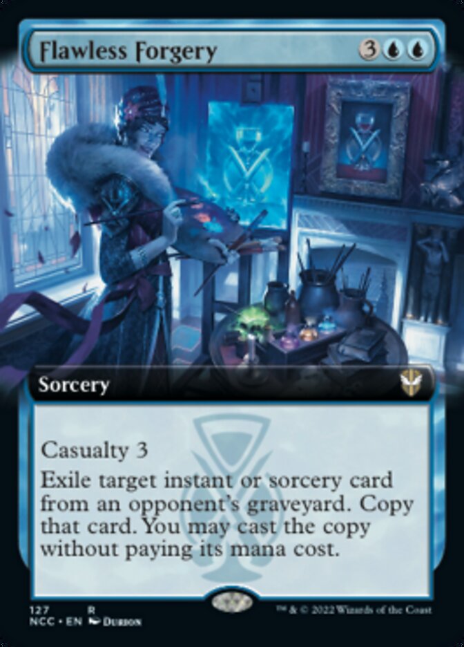 Flawless Forgery (Extended Art) [Streets of New Capenna Commander] - Destination Retro