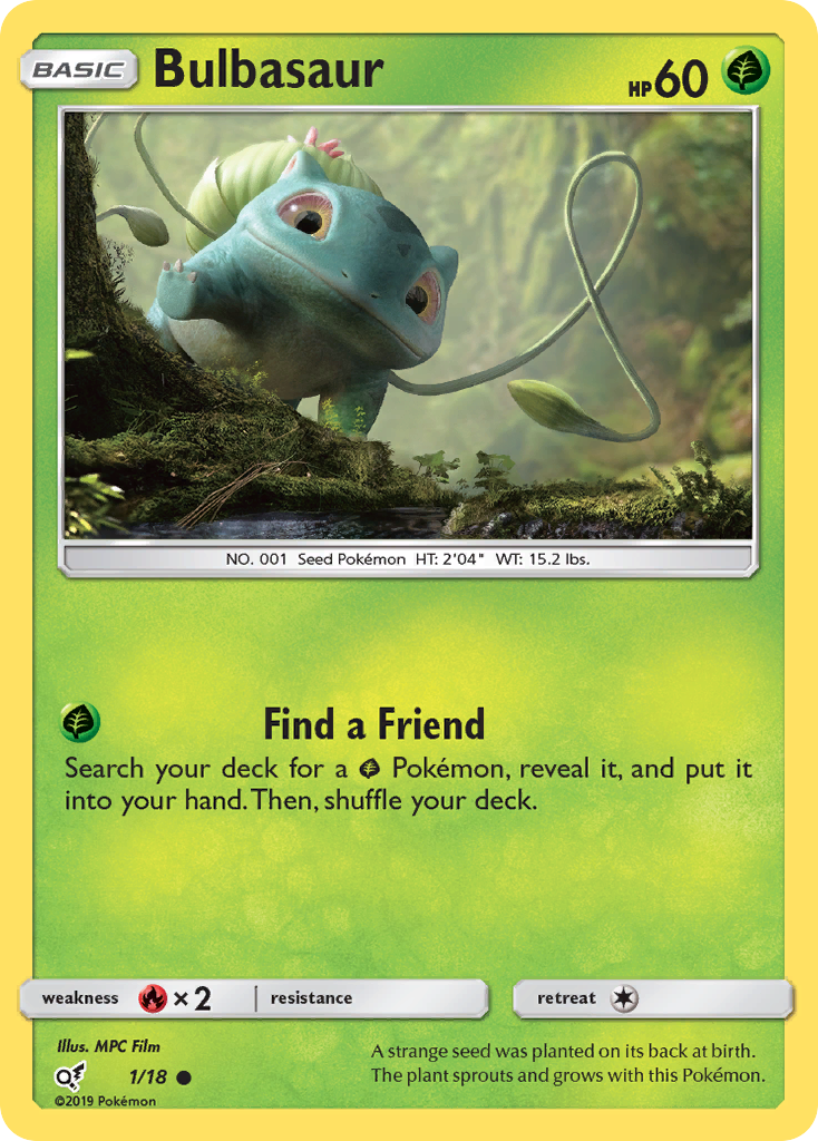 Bulbasaur (1/18) [Sun & Moon: Detective Pikachu] - Destination Retro