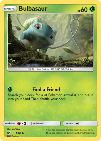 Bulbasaur (1/18) [Sun & Moon: Detective Pikachu] - Destination Retro