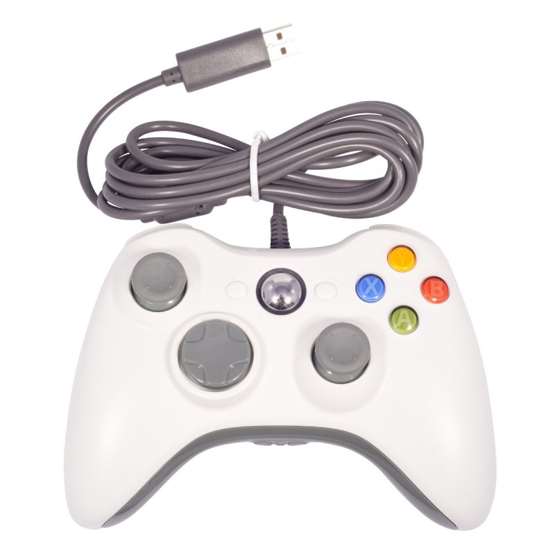 Xbox 360 - Wired Controller - White - Destination Retro