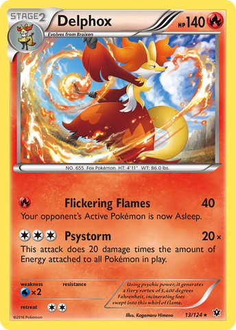 Delphox (13/124) [XY: Fates Collide] - Destination Retro