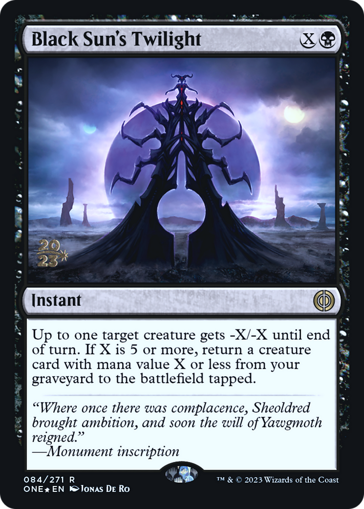 Black Sun's Twilight [Phyrexia: All Will Be One Prerelease Promos] - Destination Retro