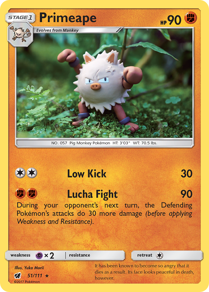 Primeape (51/111) [Sun & Moon: Crimson Invasion] - Destination Retro