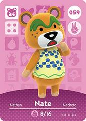 Nate #059 [Animal Crossing Series 1] - Amiibo Cards - Destination Retro