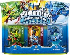 Skylanders: Spyro's Adventure Triple Pack [Camo, Ignitor, Warnado] - Skylanders - Destination Retro