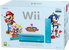 Blue Nintendo Wii System [Mario and Sonic Limited Edition Pack] - PAL Wii - Destination Retro