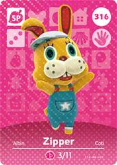 Zipper #316 [Animal Crossing Series 4] - Amiibo Cards - Destination Retro