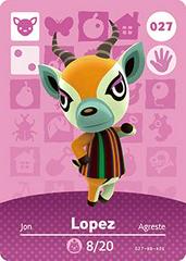 Lopez #027 [Animal Crossing Series 1] - Amiibo Cards - Destination Retro