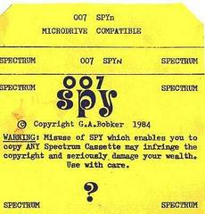 007 Spy [Spyn] - ZX Spectrum - Destination Retro