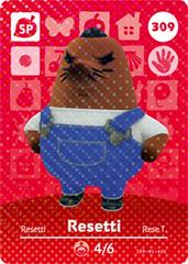 Resetti #309 [Animal Crossing Series 4] - Amiibo Cards - Destination Retro