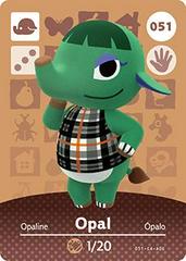 Opal #051 [Animal Crossing Series 1] - Amiibo Cards - Destination Retro