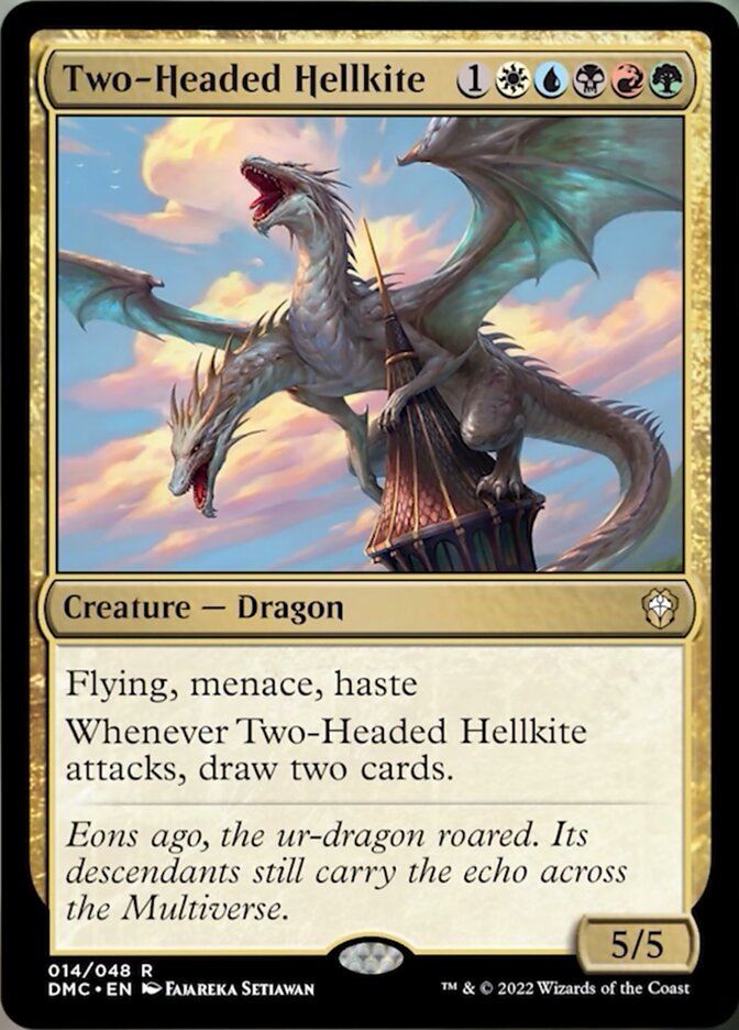 Two-Headed Hellkite [Dominaria United Commander] - Destination Retro