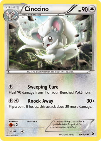 Cinccino (89/124) [XY: Fates Collide] - Destination Retro