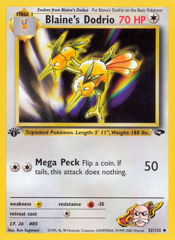 Blaine's Dodrio (32/132) [Gym Challenge 1st Edition] - Destination Retro