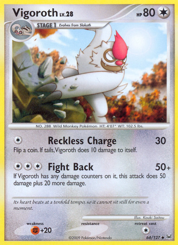 Vigoroth (64/127) [Platinum: Base Set] - Destination Retro