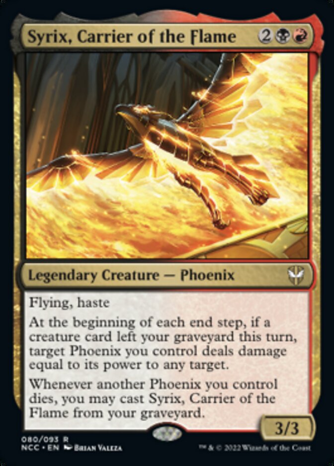 Syrix, Carrier of the Flame [Streets of New Capenna Commander] - Destination Retro