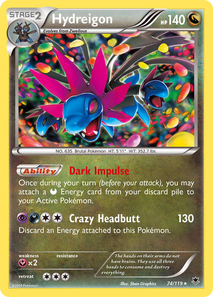 Hydreigon (74/119) [XY: Phantom Forces] - Destination Retro