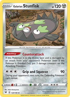 Galarian Stunfisk (125) [Sword & Shield: Vivid Voltage] - Destination Retro