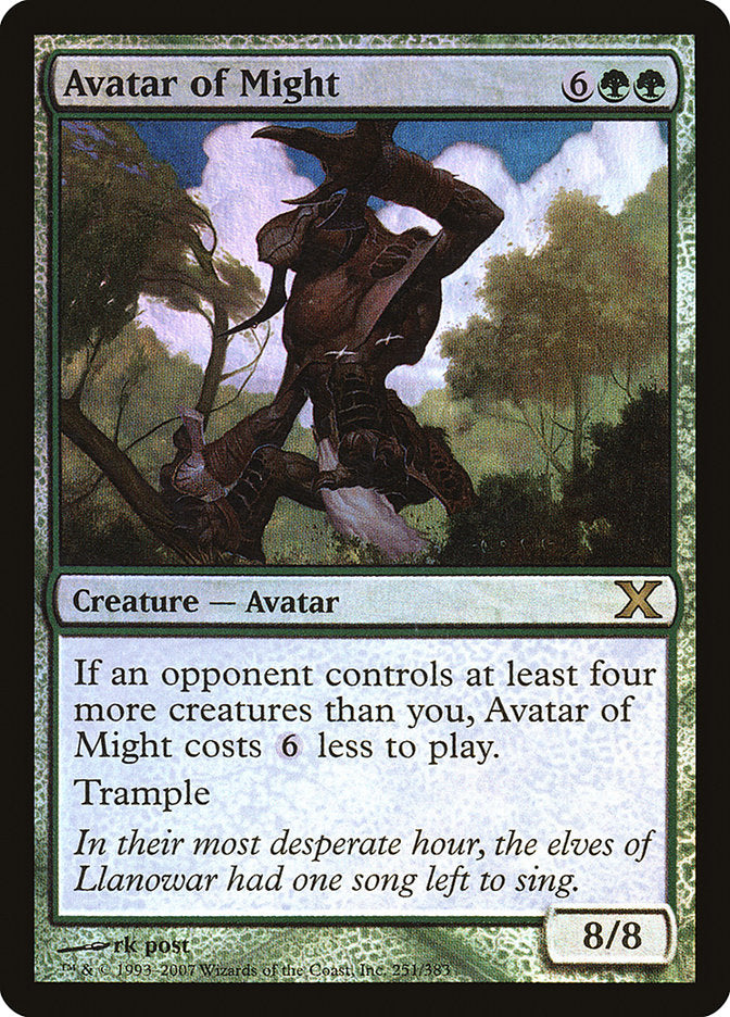 Avatar of Might (Premium Foil) [Tenth Edition] - Destination Retro