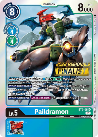 Paildramon [ST9-05] (2022 Championship Offline Regional) (Online Finalist) [Starter Deck: Ultimate Ancient Dragon Promos] - Destination Retro