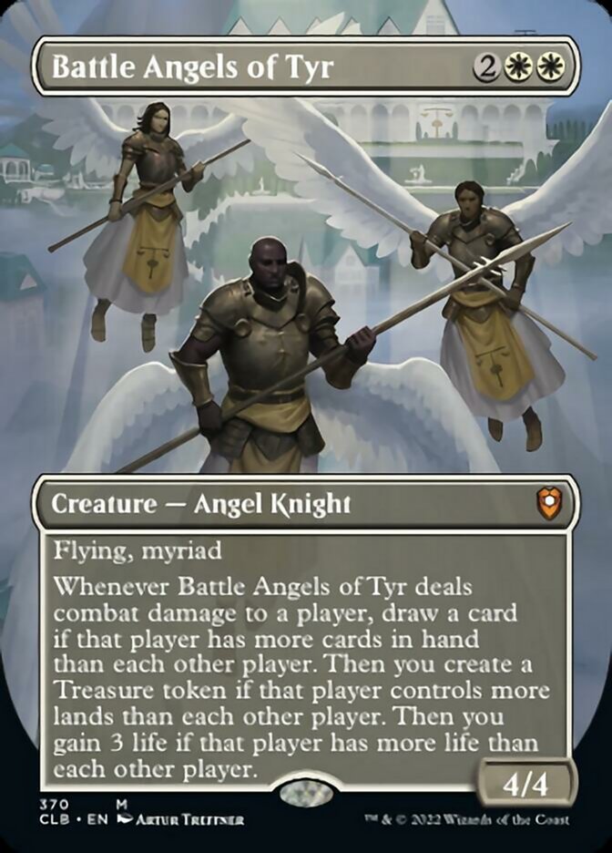 Battle Angels of Tyr (Borderless Alternate Art) [Commander Legends: Battle for Baldur's Gate] - Destination Retro