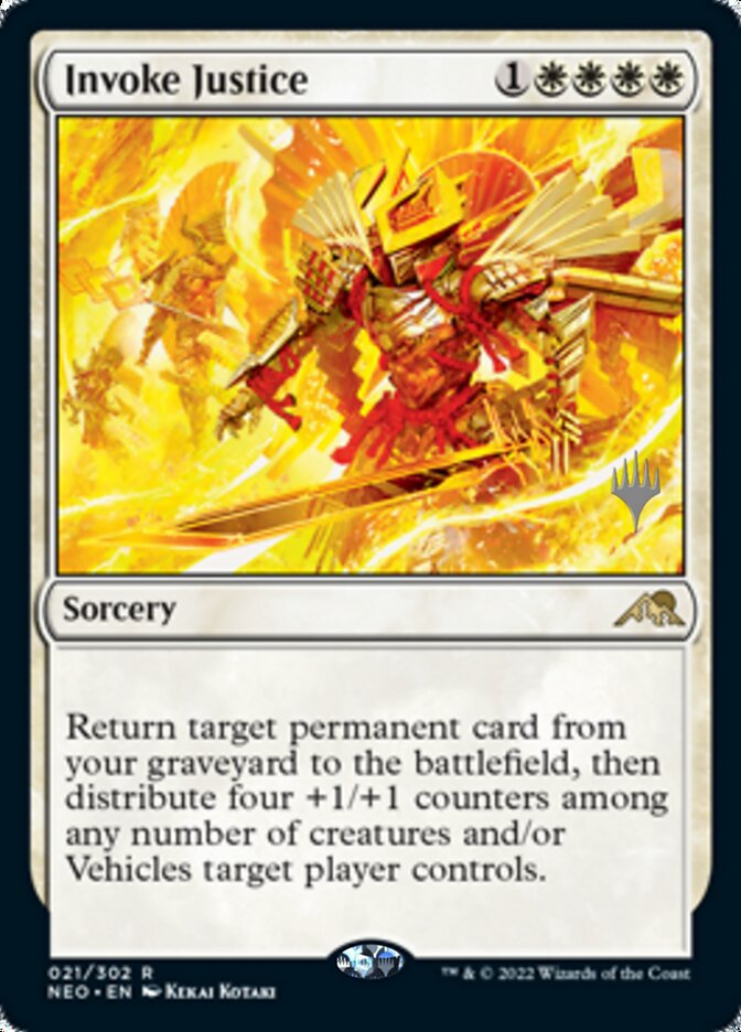 Invoke Justice (Promo Pack) [Kamigawa: Neon Dynasty Promos] - Destination Retro