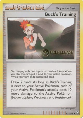Bucks Training (130/146) (Prerelease Promo) [Diamond & Pearl: Legends Awakened] - Destination Retro