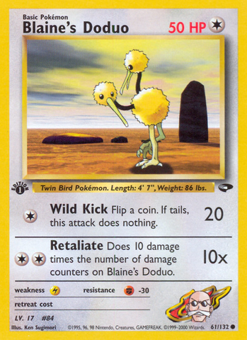 Blaine's Doduo (61/132) [Gym Challenge 1st Edition] - Destination Retro