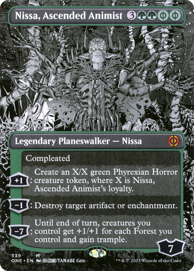 Nissa, Ascended Animist (Borderless Manga) [Phyrexia: All Will Be One] - Destination Retro