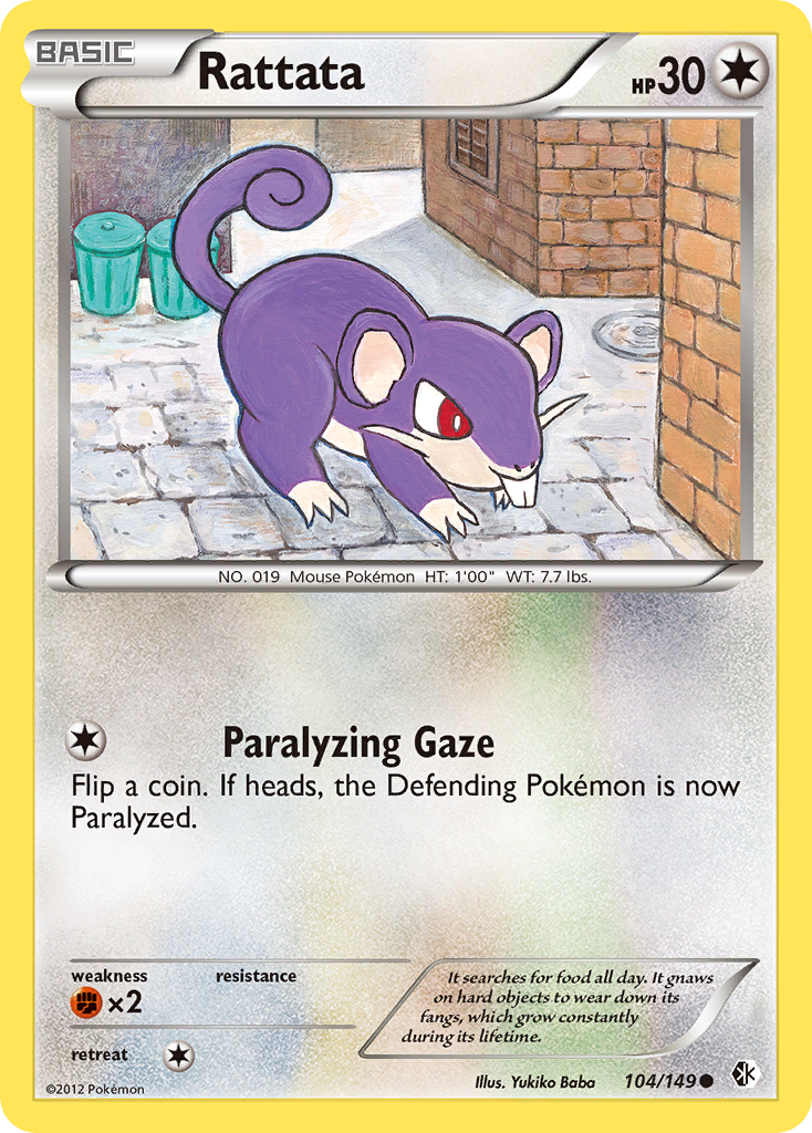 Rattata (104/149) [Black & White: Boundaries Crossed] - Destination Retro