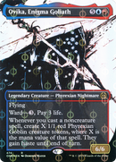 Ovika, Enigma Goliath (Borderless Ichor Step-and-Compleat Foil) [Phyrexia: All Will Be One] - Destination Retro