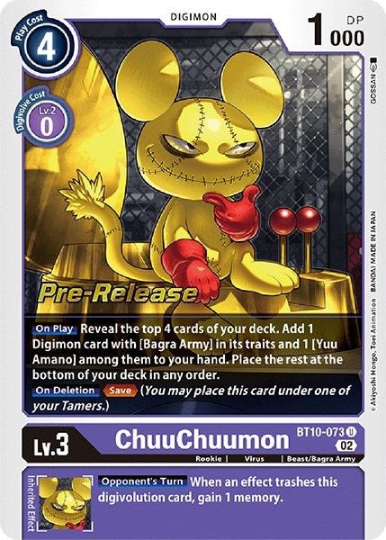 ChuuChuumon [BT10-073] [Xros Encounter Pre-Release Cards] - Destination Retro