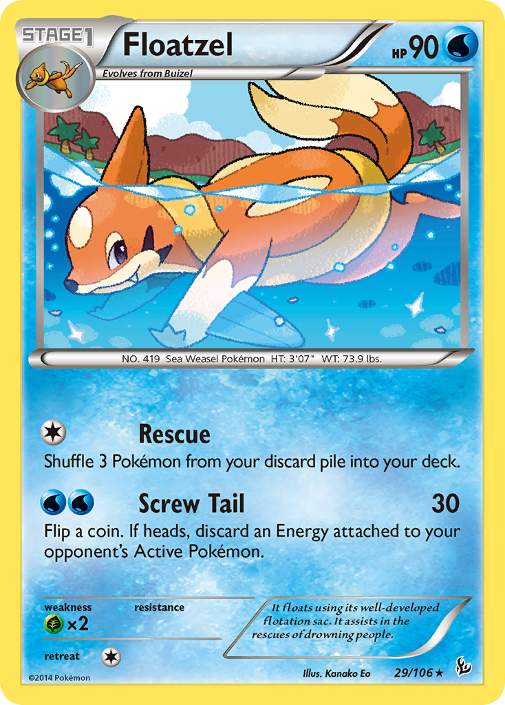 Floatzel (29/106) [XY: Flashfire] - Destination Retro