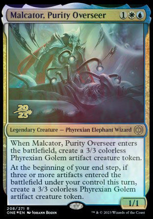 Malcator, Purity Overseer [Phyrexia: All Will Be One Prerelease Promos] - Destination Retro