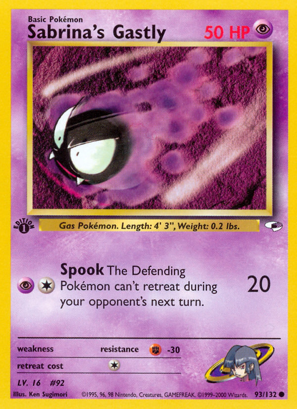 Sabrina's Gastly (93/132) [Gym Heroes 1st Edition] - Destination Retro