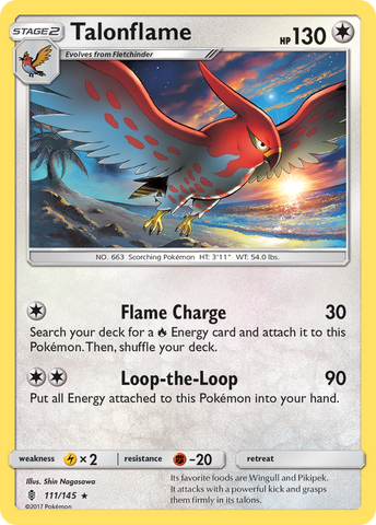 Talonflame (111/145) [Sun & Moon: Guardians Rising] - Destination Retro