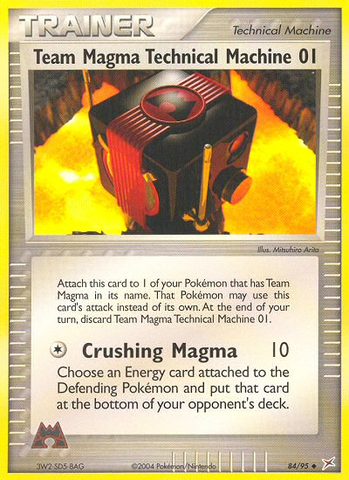 Team Magma Technical Machine 01 (84/95) [EX: Team Magma vs Team Aqua] - Destination Retro