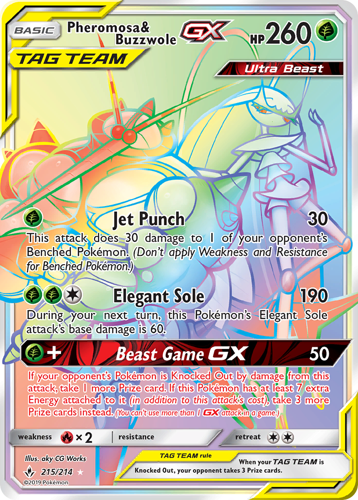Pheromosa & Buzzwole GX (215/214) [Sun & Moon: Unbroken Bonds] - Destination Retro
