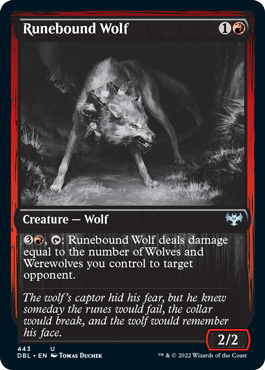 Runebound Wolf [Innistrad: Double Feature] - Destination Retro