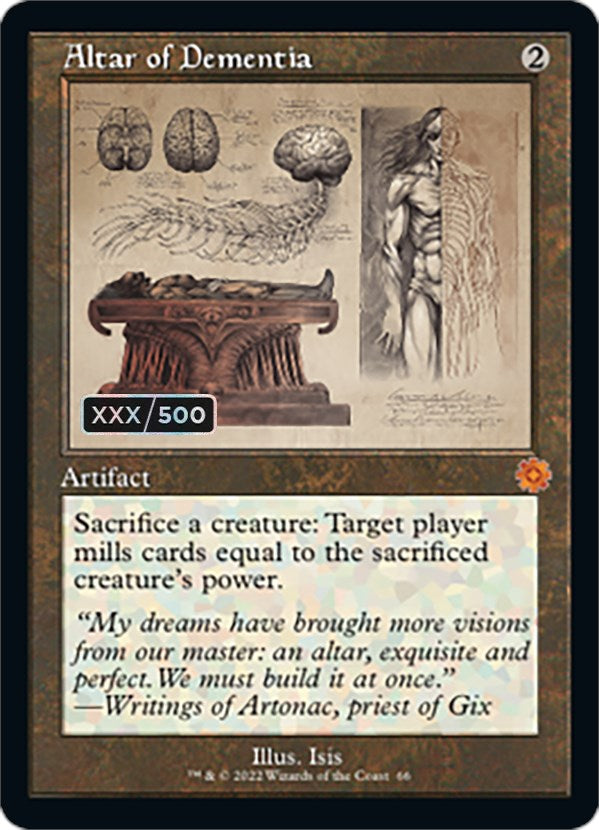 Altar of Dementia (Retro Schematic) (Serial Numbered) [The Brothers' War Retro Artifacts] - Destination Retro