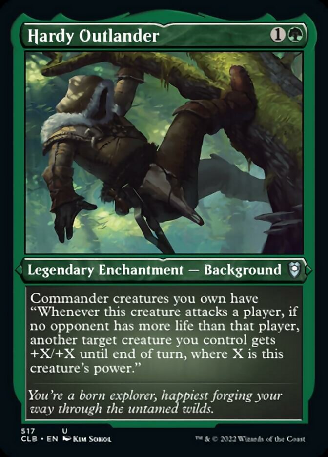 Hardy Outlander (Foil Etched) [Commander Legends: Battle for Baldur's Gate] - Destination Retro