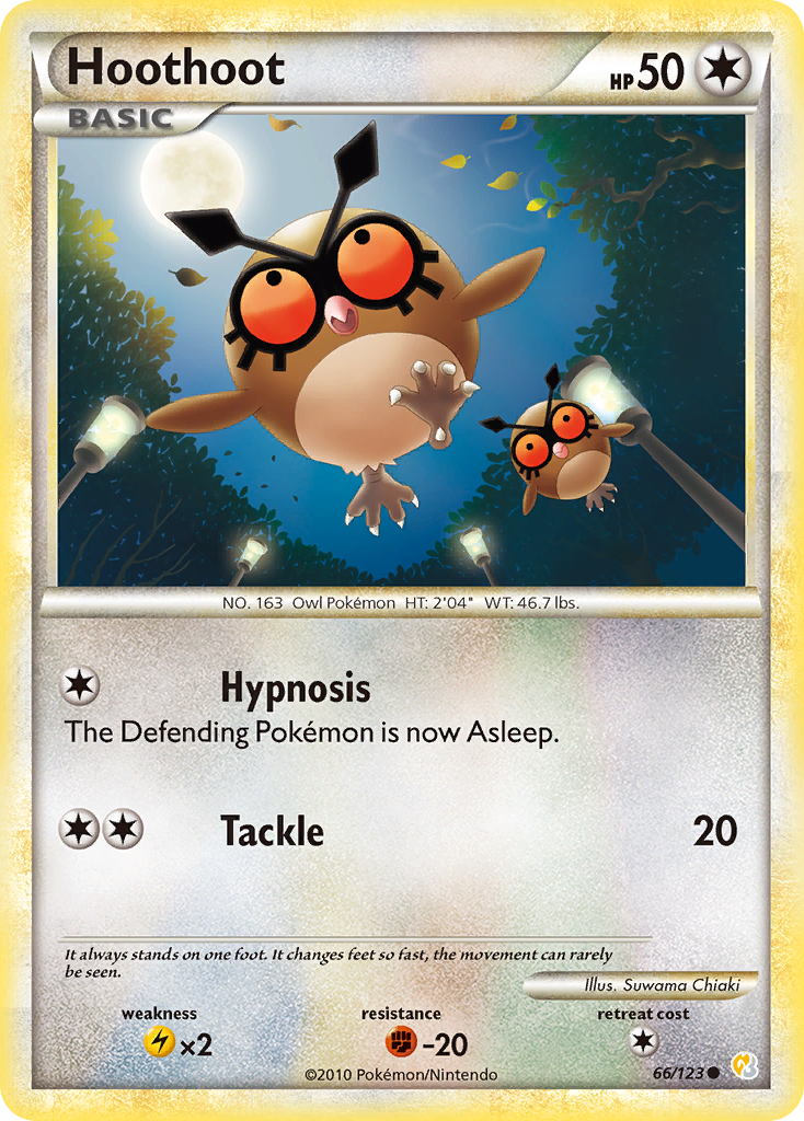 Hoothoot (66/123) [HeartGold & SoulSilver: Base Set] - Destination Retro