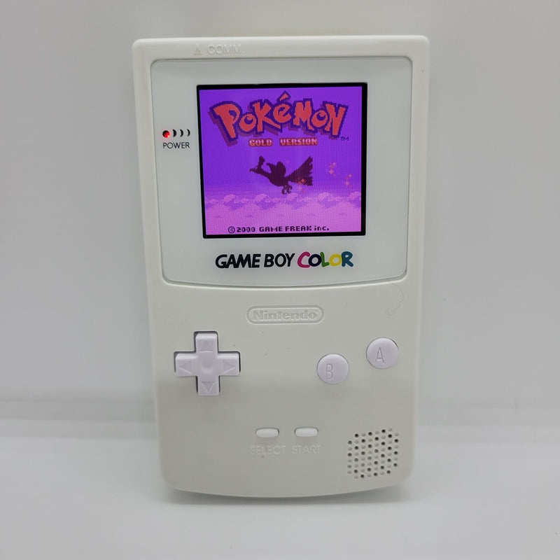 Modern White Game Boy Color - Custom - Backlit - GameBoy Color - Destination Retro