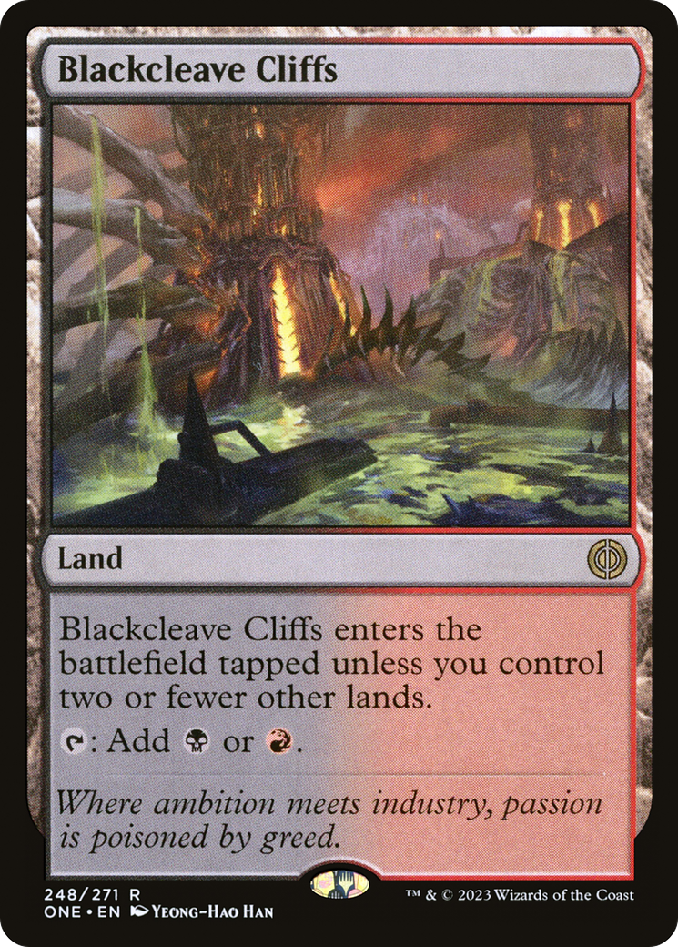 Blackcleave Cliffs [Phyrexia: All Will Be One] - Destination Retro