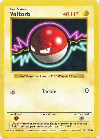 Voltorb (67/102) [Base Set Shadowless Unlimited] - Destination Retro