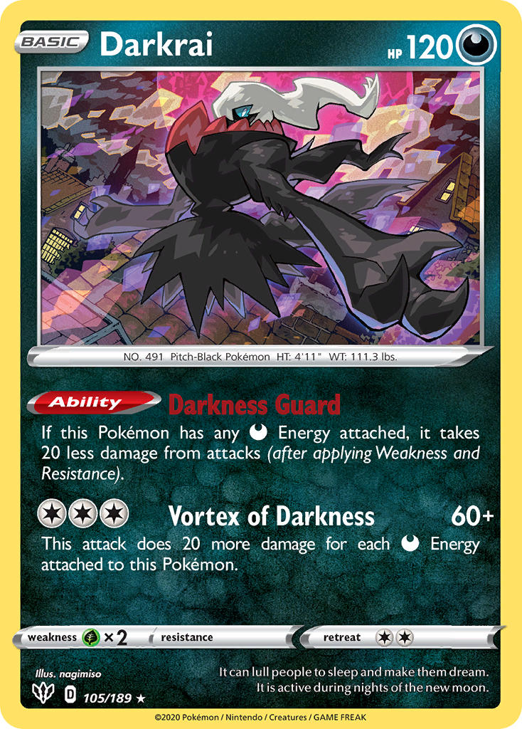 Darkrai (105/189) [Theme Deck Exclusives] - Destination Retro